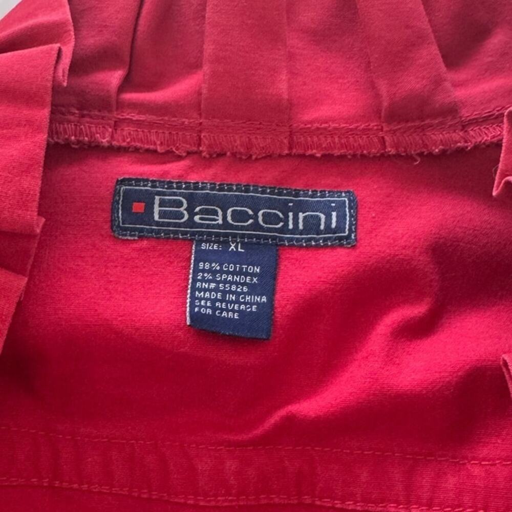 Y2K Baccini Red Ruffle Front Jacket - Size XL - Picture 6 of 7